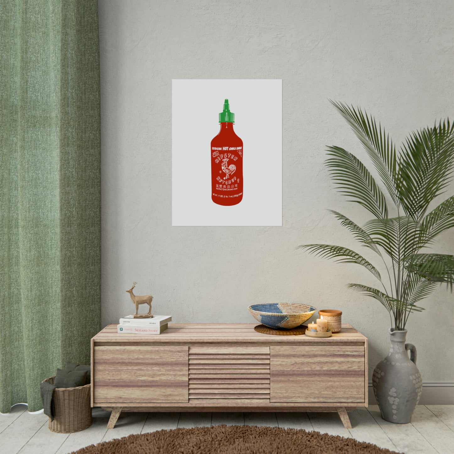 Sriracha 'Hipster Ketchup' Poster