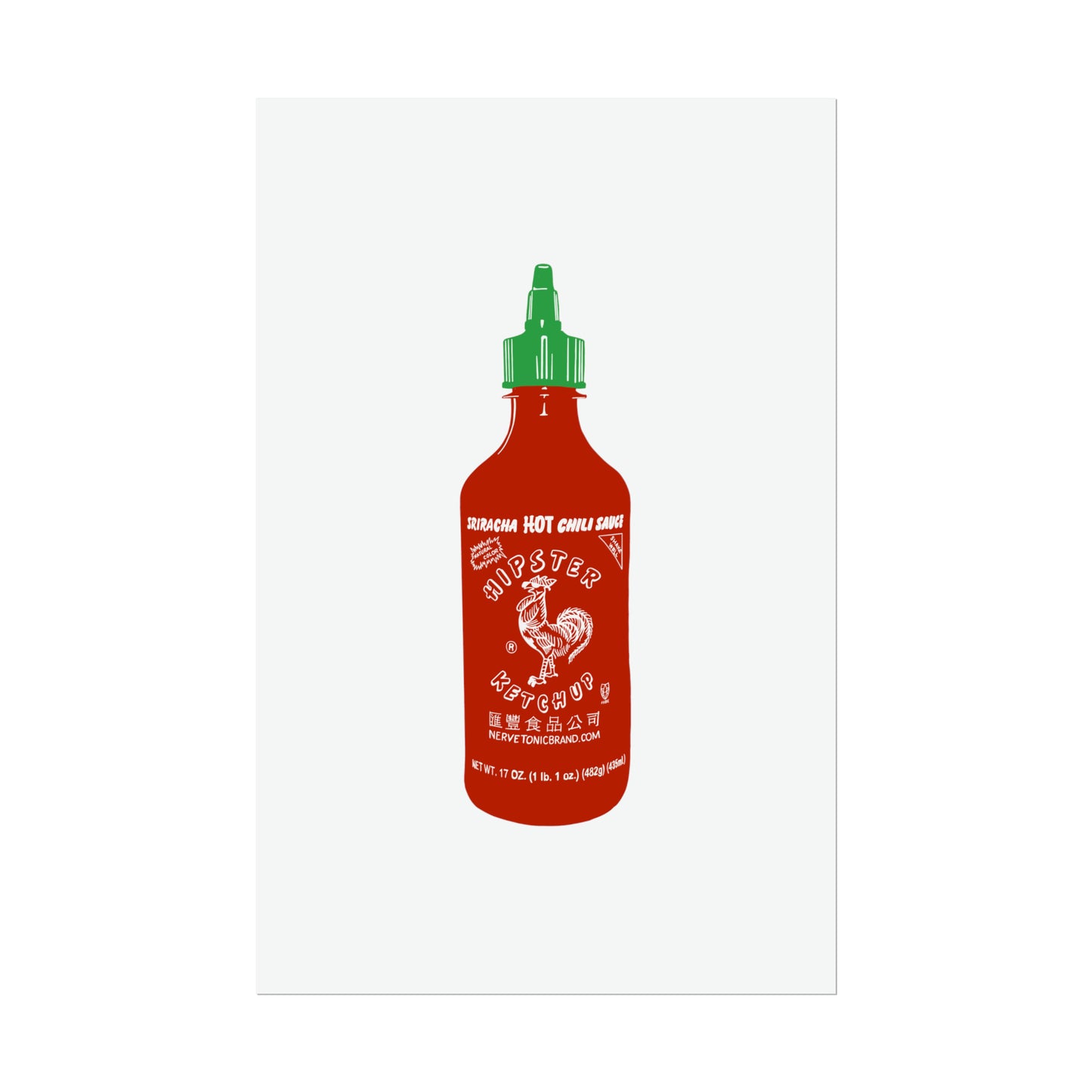 Sriracha 'Hipster Ketchup' Poster