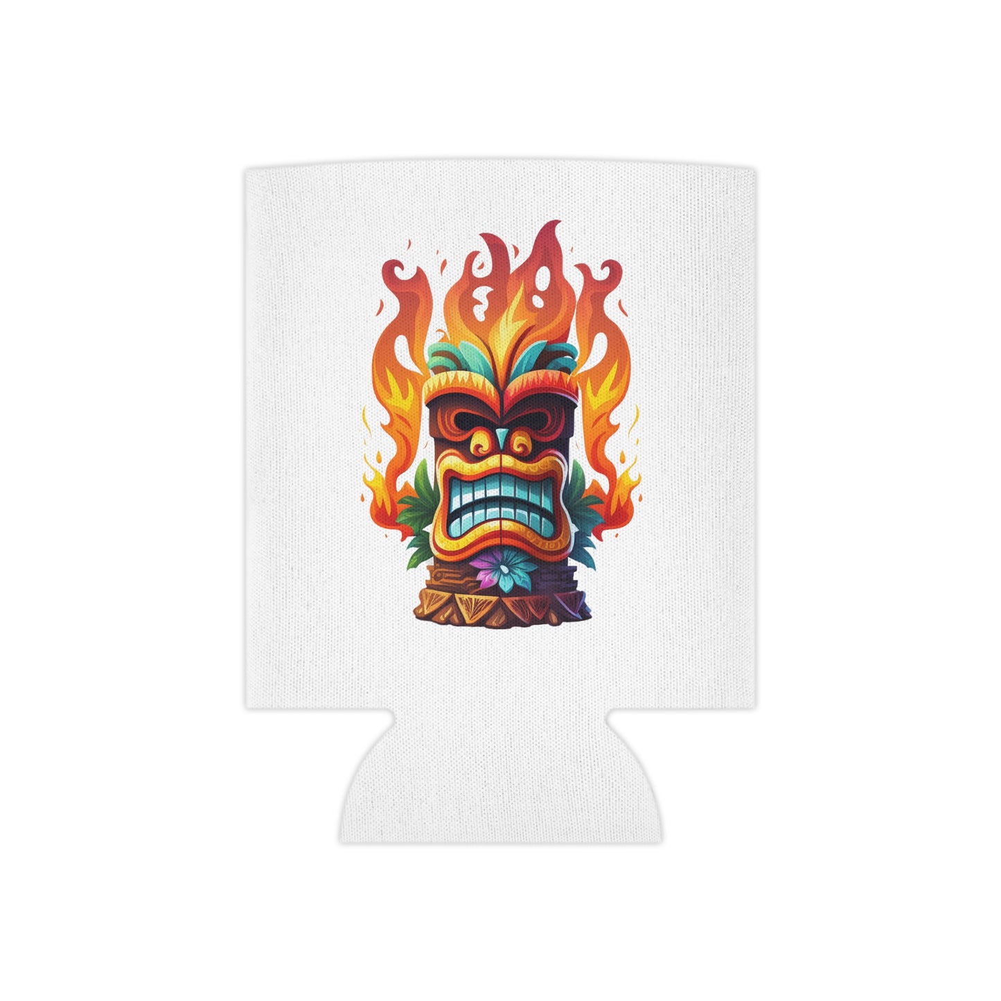 Tiki-themed Tropical Can Cooler