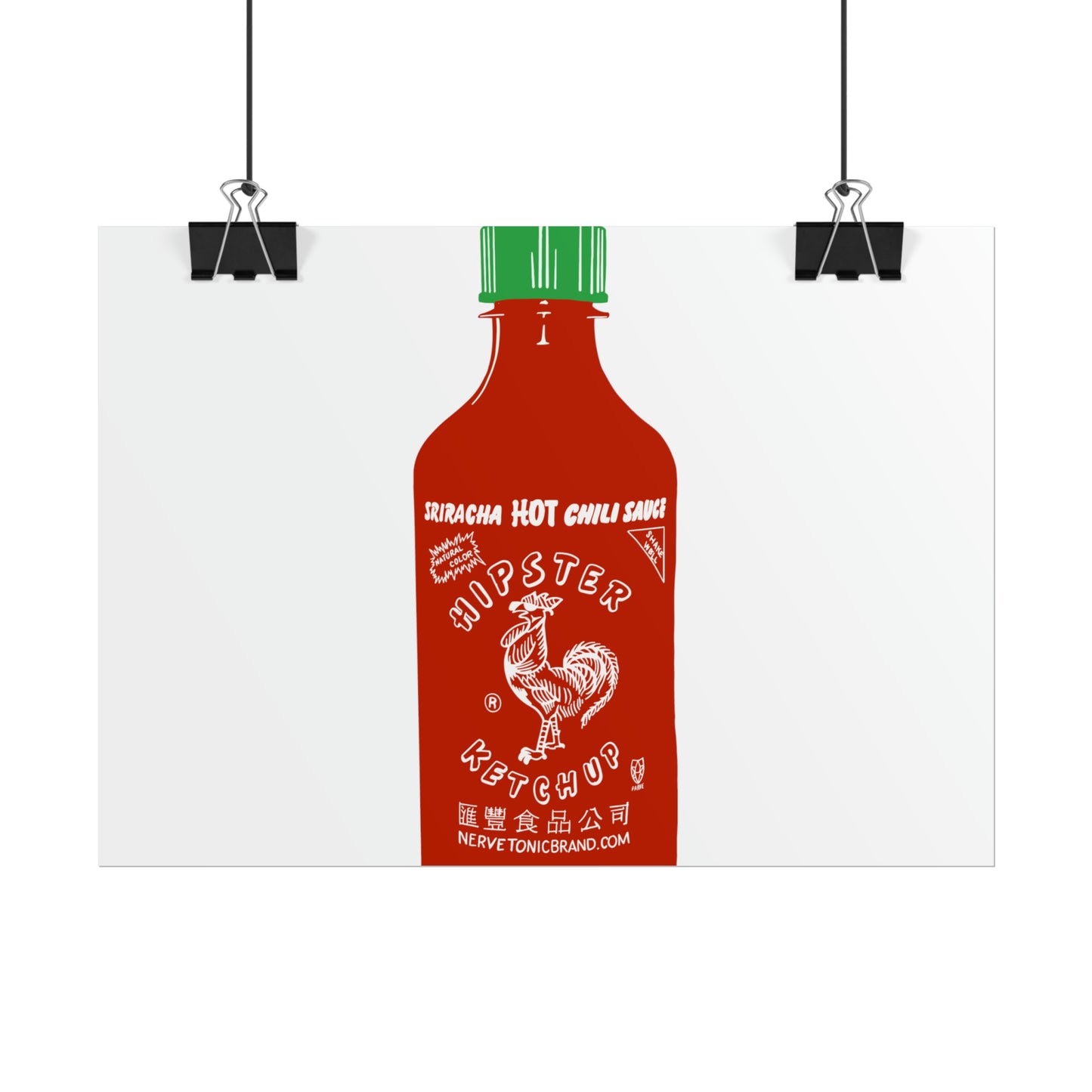 Sriracha 'Hipster Ketchup' Poster