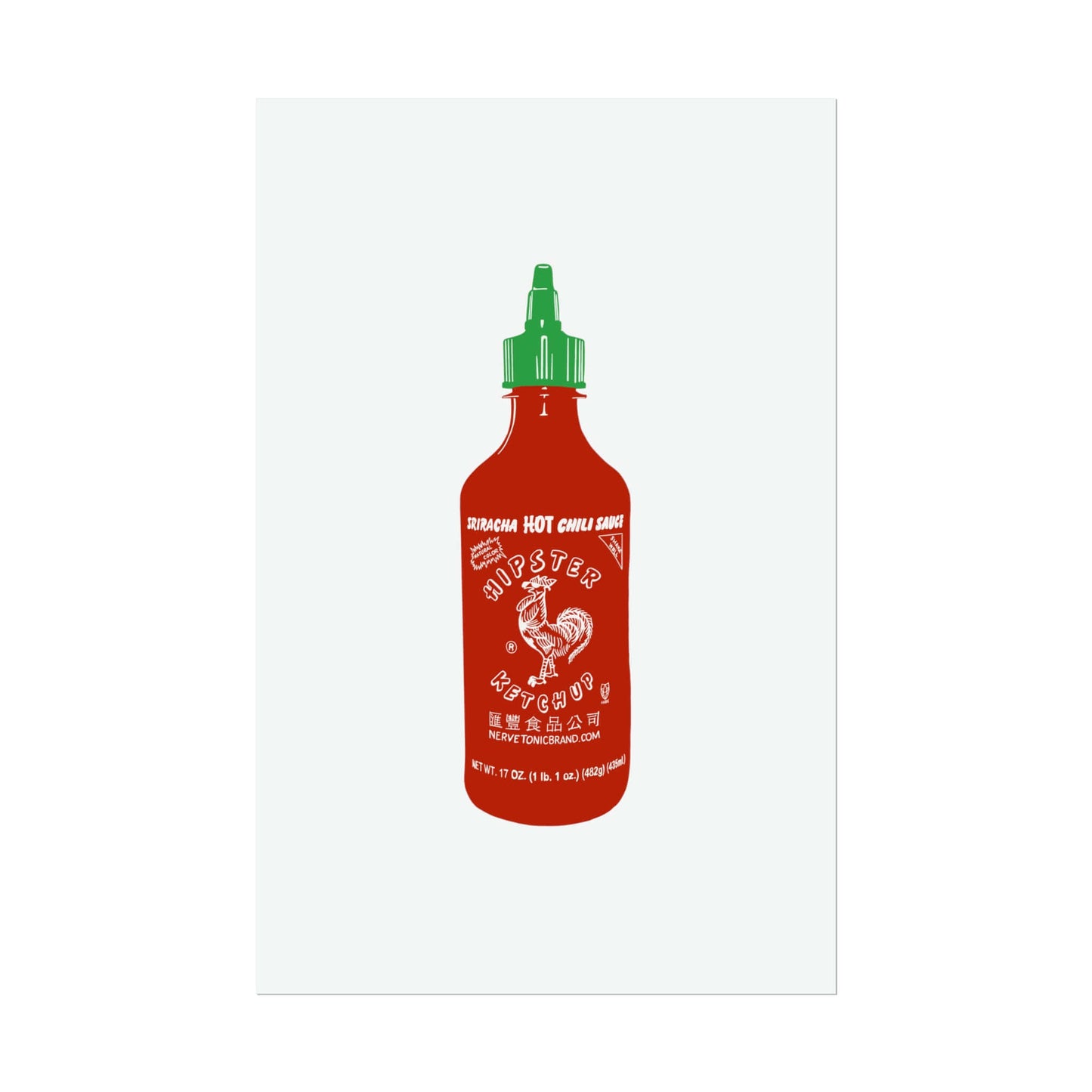 Sriracha 'Hipster Ketchup' Poster