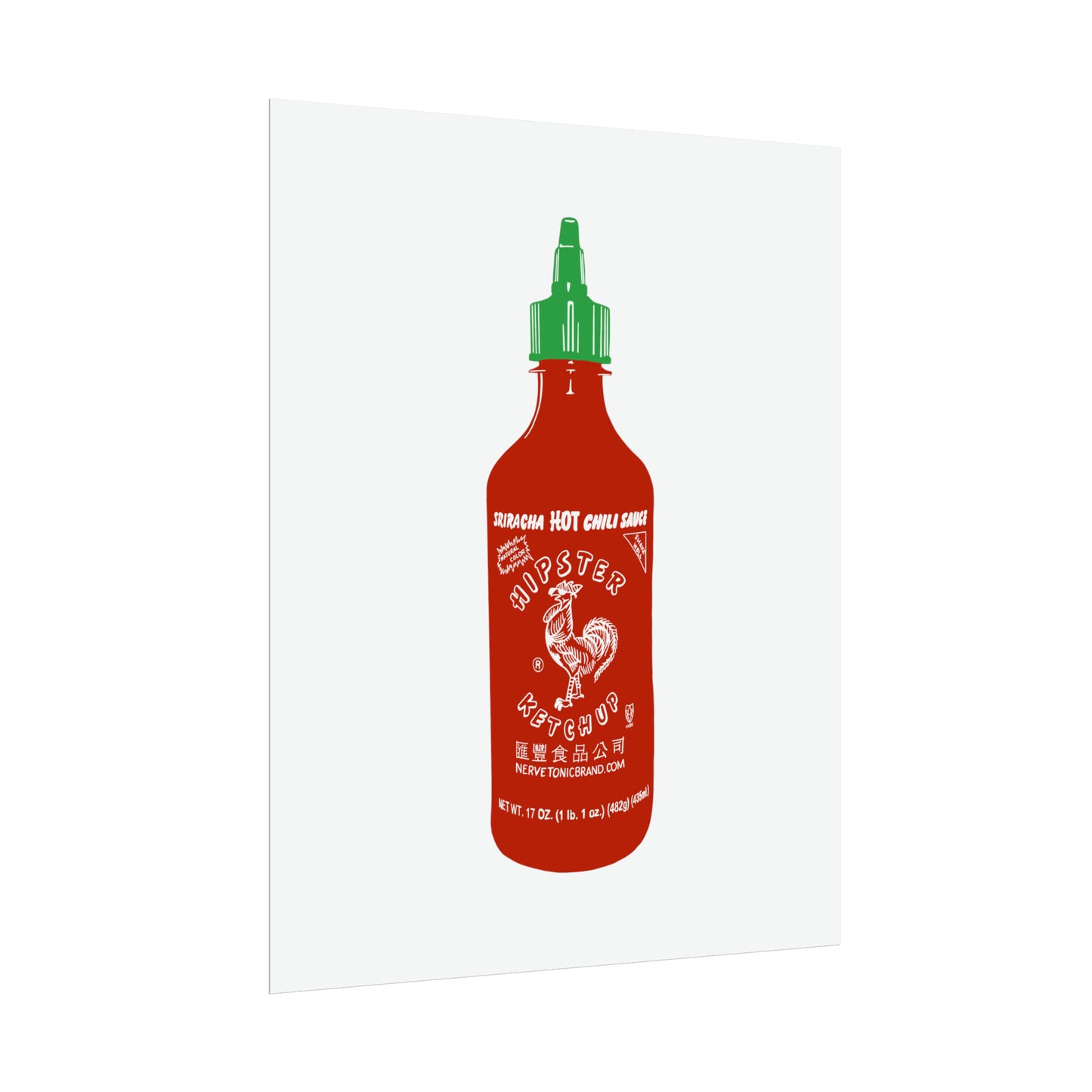 Sriracha 'Hipster Ketchup' Poster