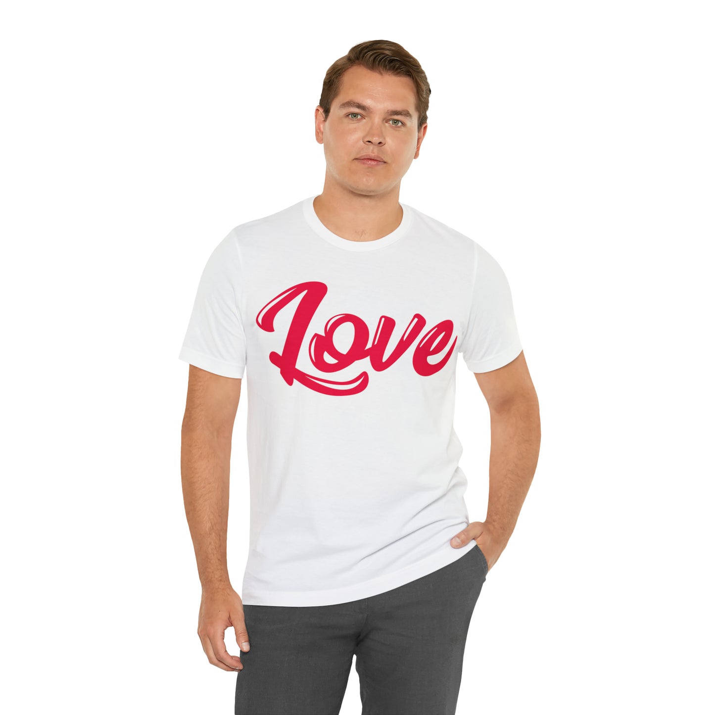 Love Script Unisex Jersey Short Sleeve Tee