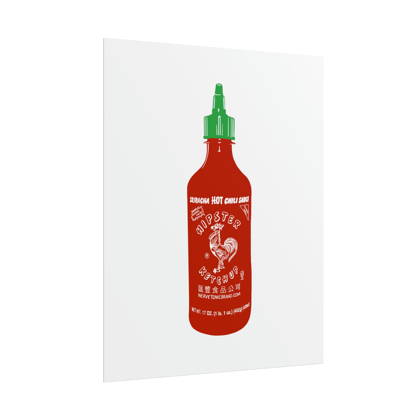 Sriracha 'Hipster Ketchup' Poster