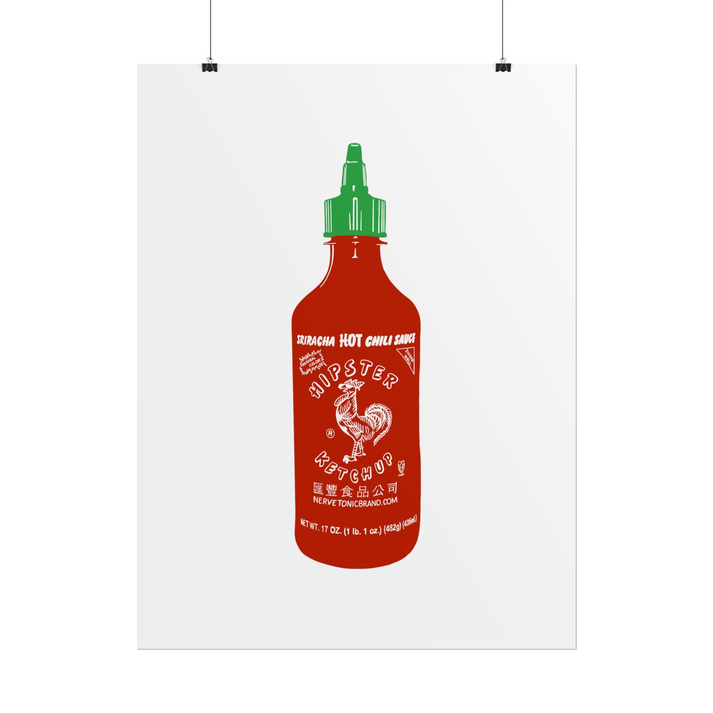 Sriracha 'Hipster Ketchup' Poster