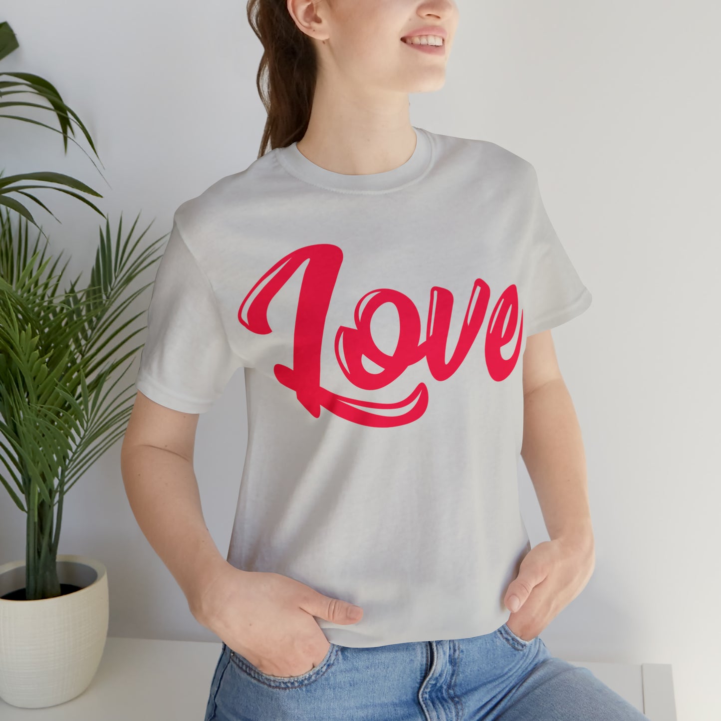 Love Script Unisex Jersey Short Sleeve Tee