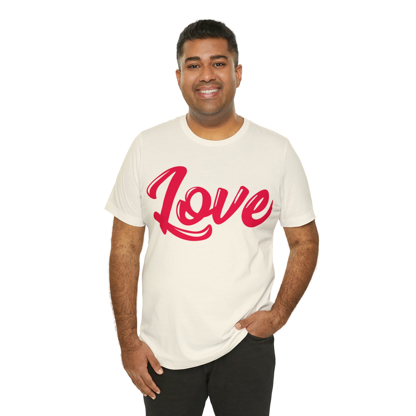 Love Script Unisex Jersey Short Sleeve Tee