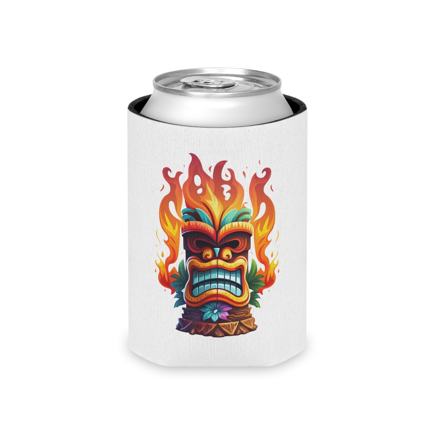Tiki-themed Tropical Can Cooler