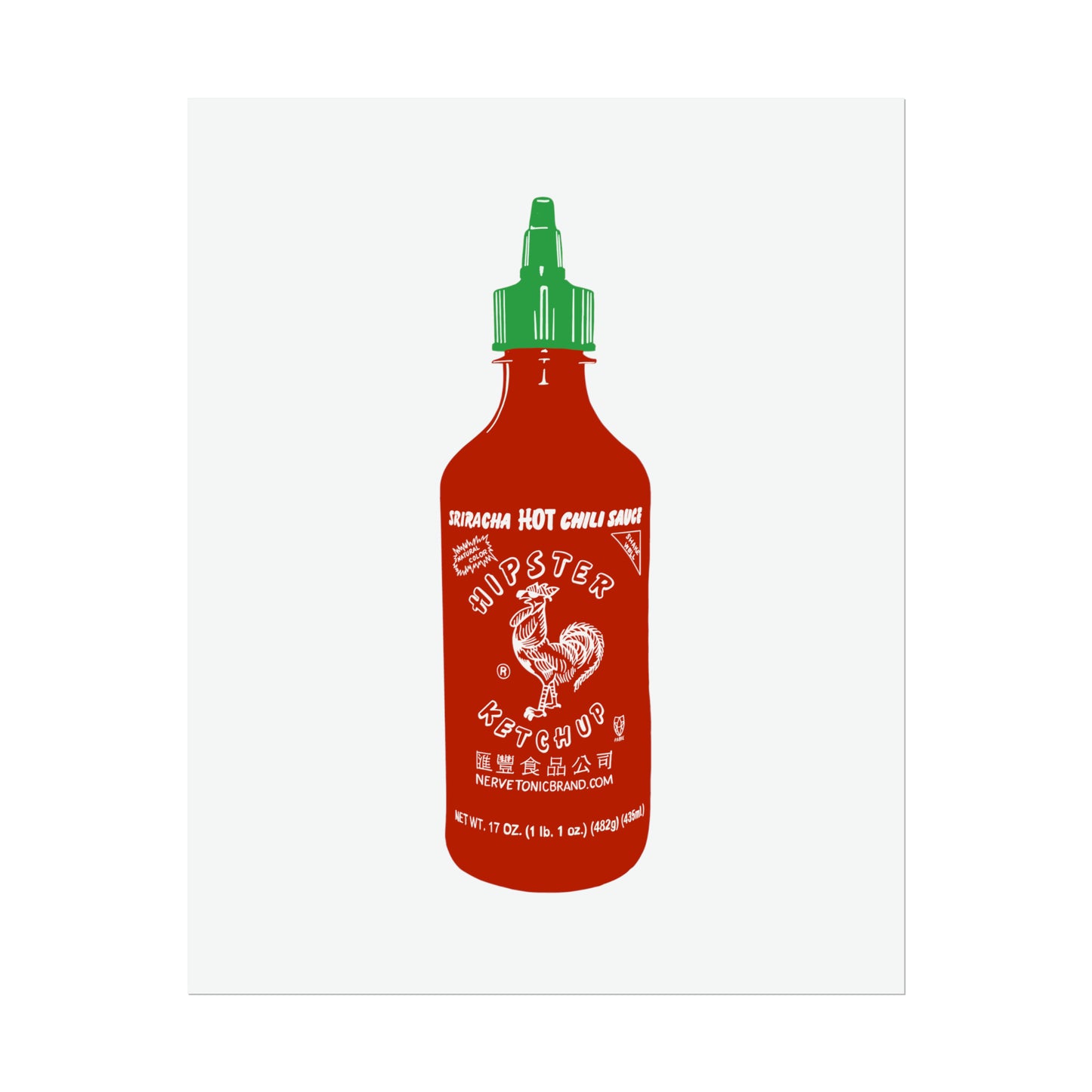 Sriracha 'Hipster Ketchup' Poster