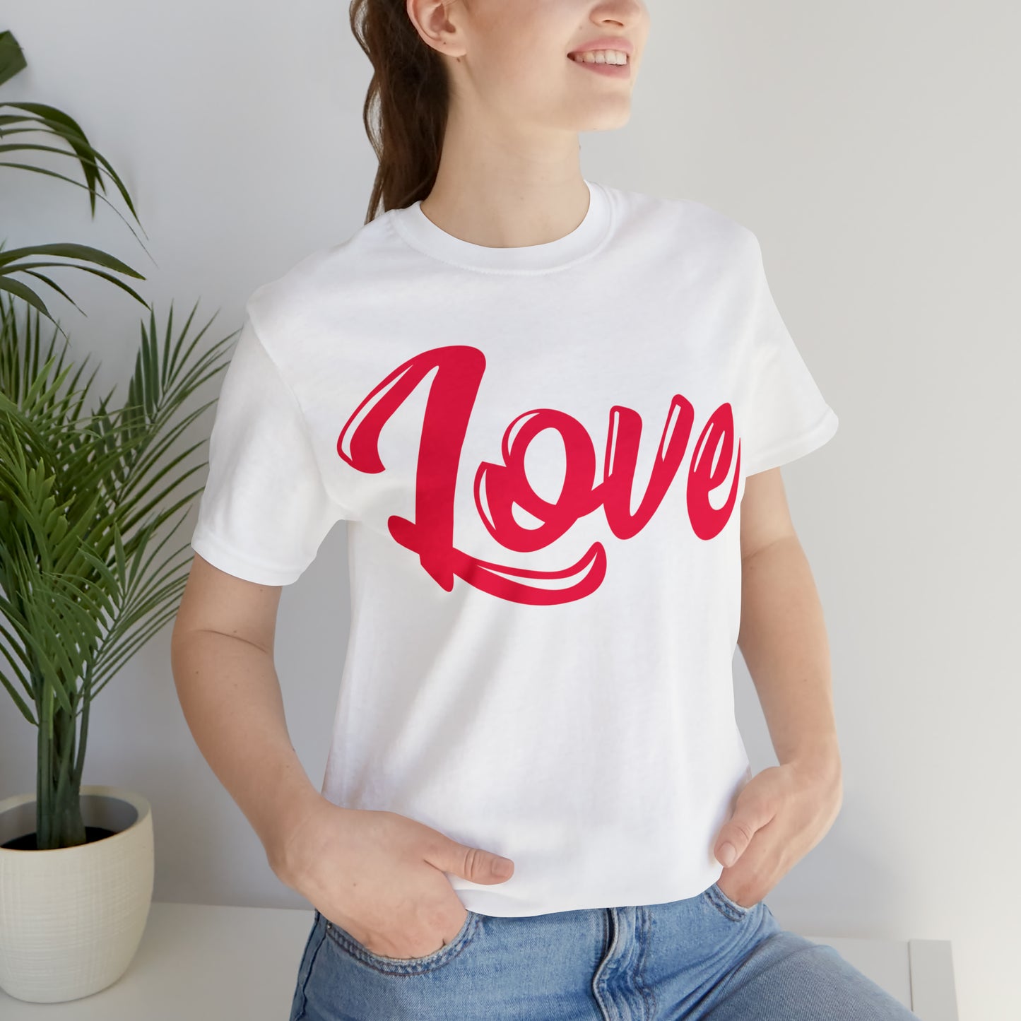 Love Script Unisex Jersey Short Sleeve Tee