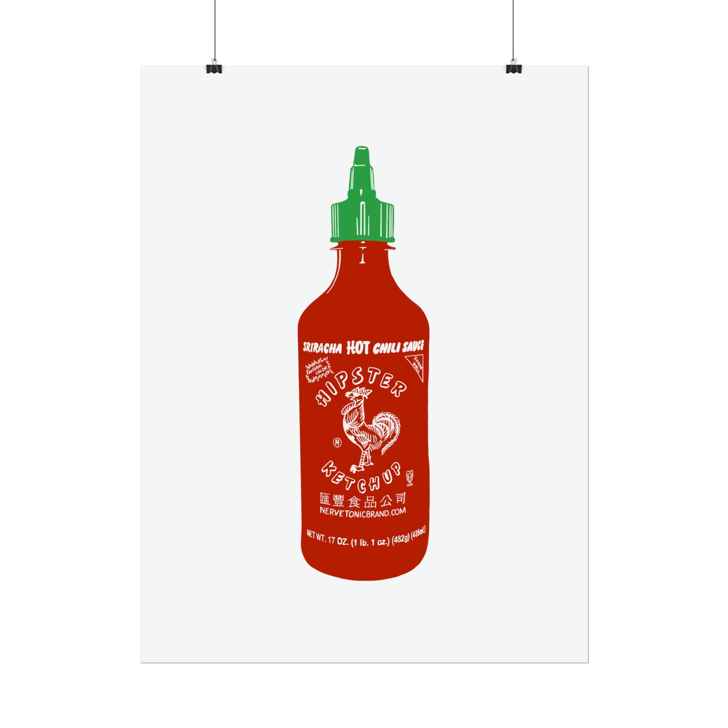 Sriracha 'Hipster Ketchup' Poster