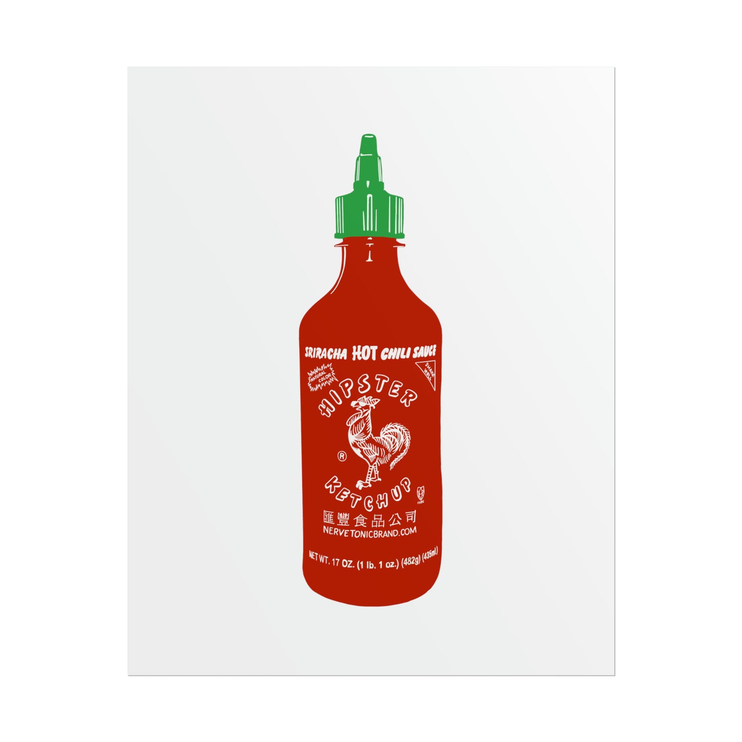 Sriracha 'Hipster Ketchup' Poster