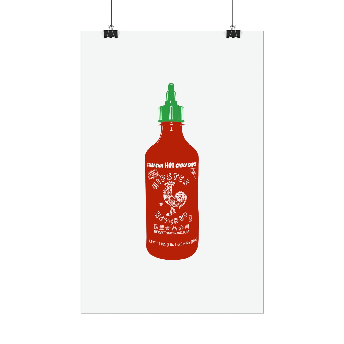 Sriracha 'Hipster Ketchup' Poster