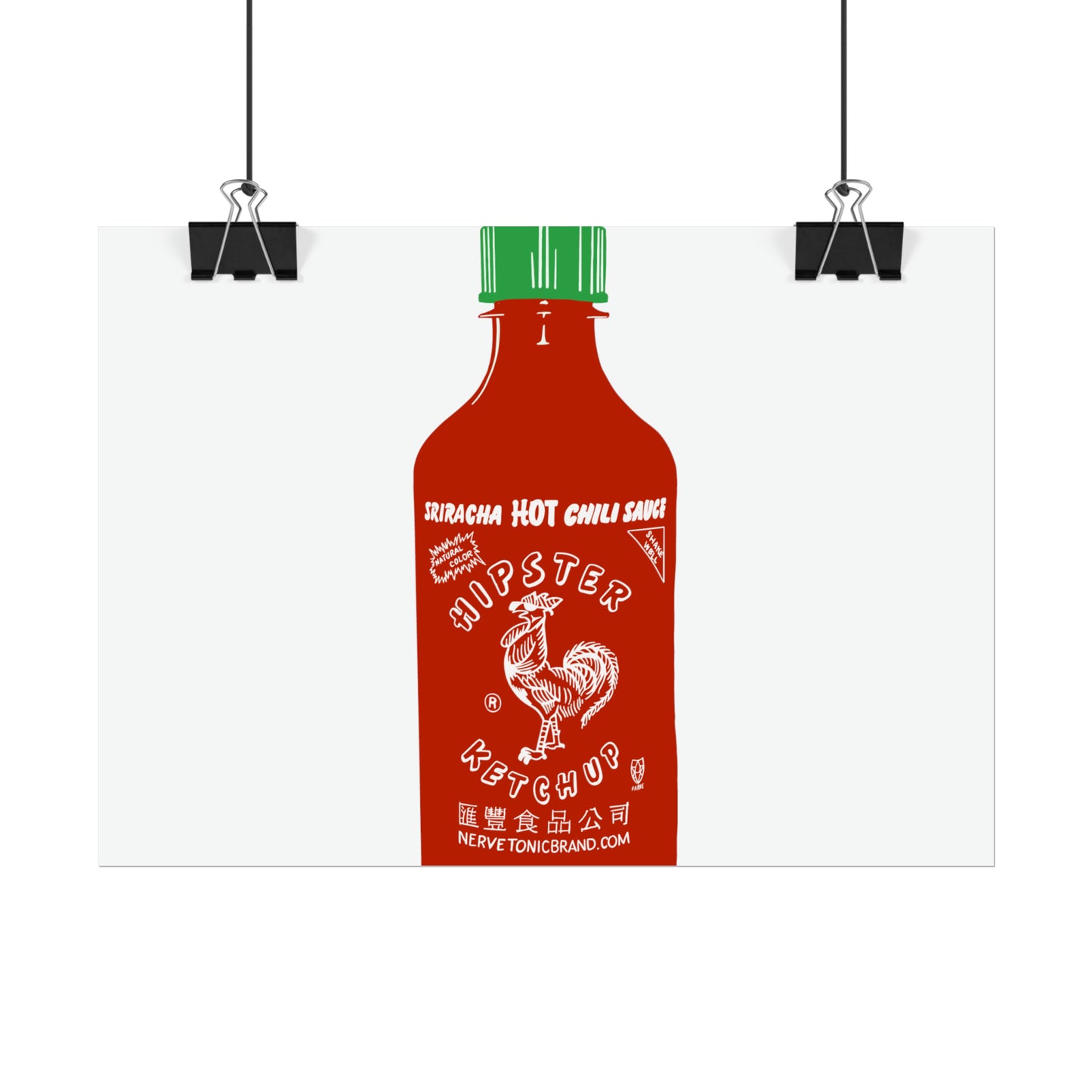 Sriracha 'Hipster Ketchup' Poster