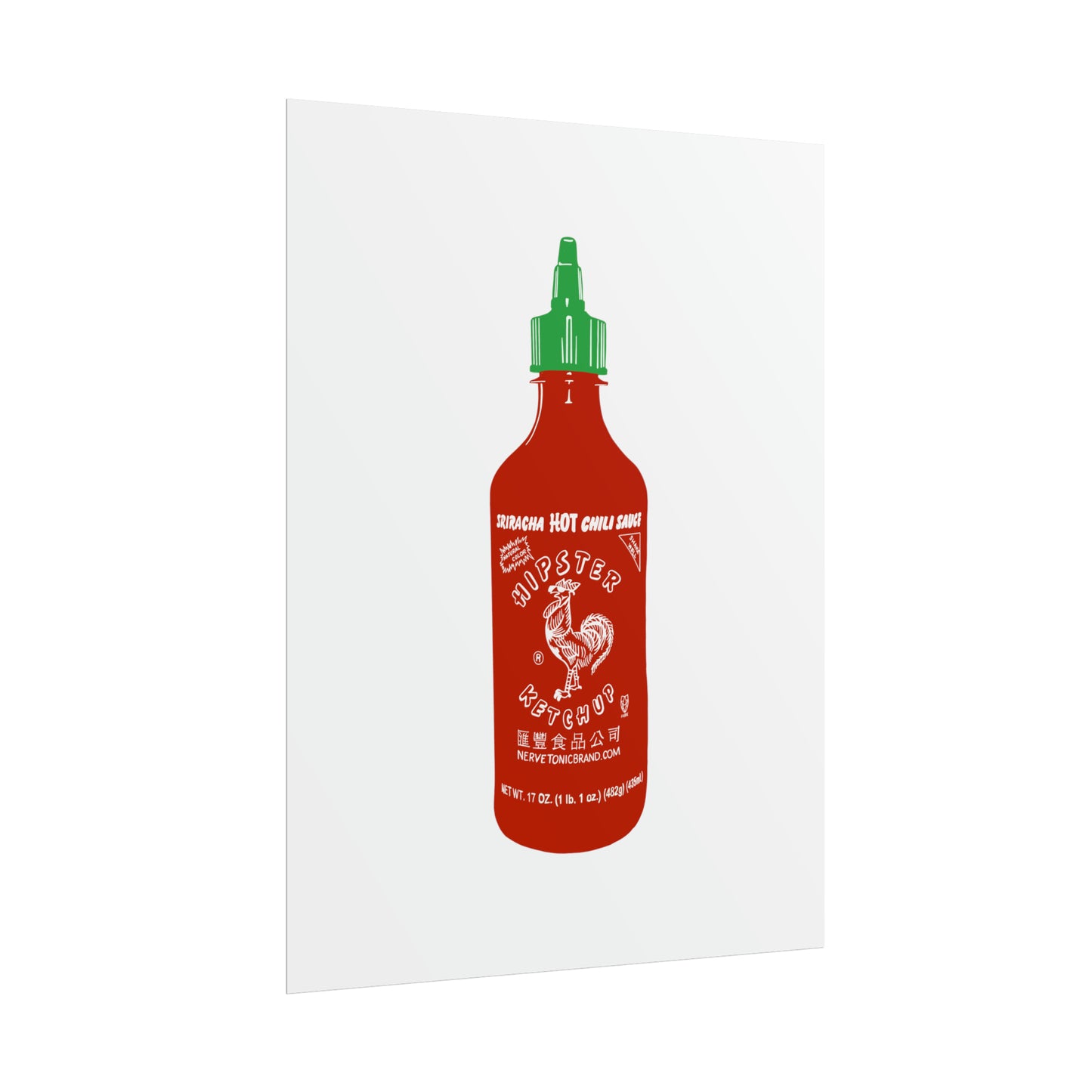 Sriracha 'Hipster Ketchup' Poster