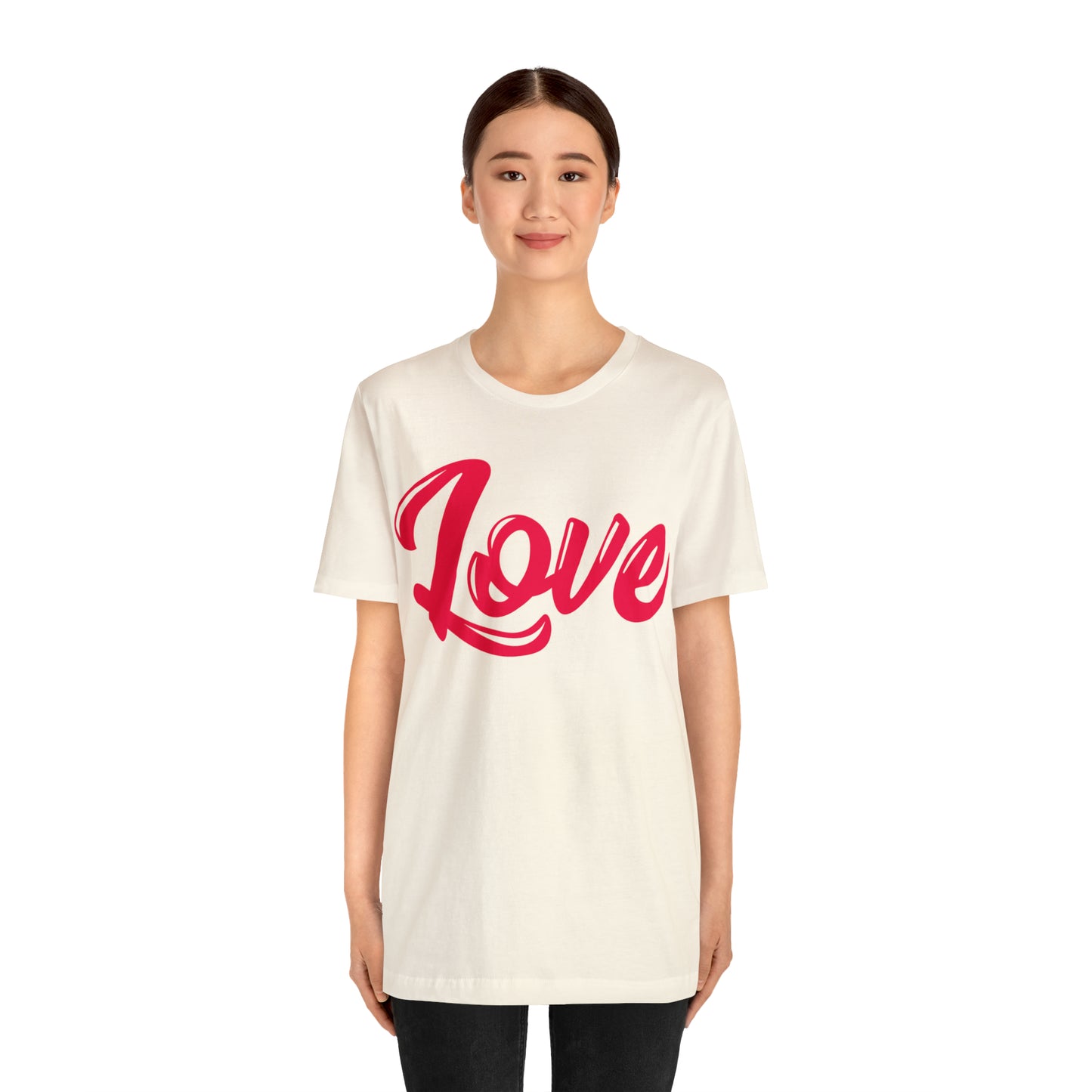 Love Script Unisex Jersey Short Sleeve Tee