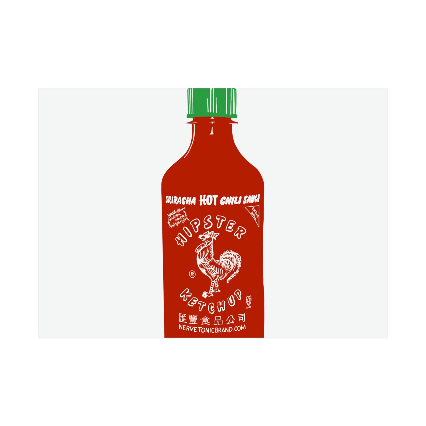 Sriracha 'Hipster Ketchup' Poster