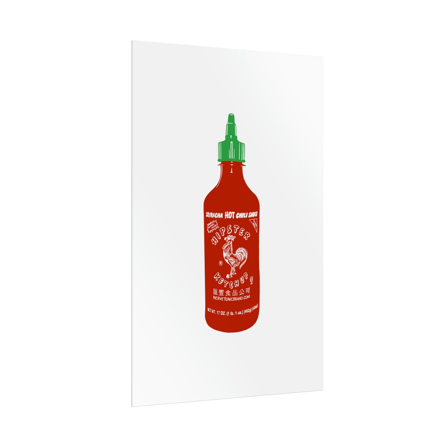 Sriracha 'Hipster Ketchup' Poster