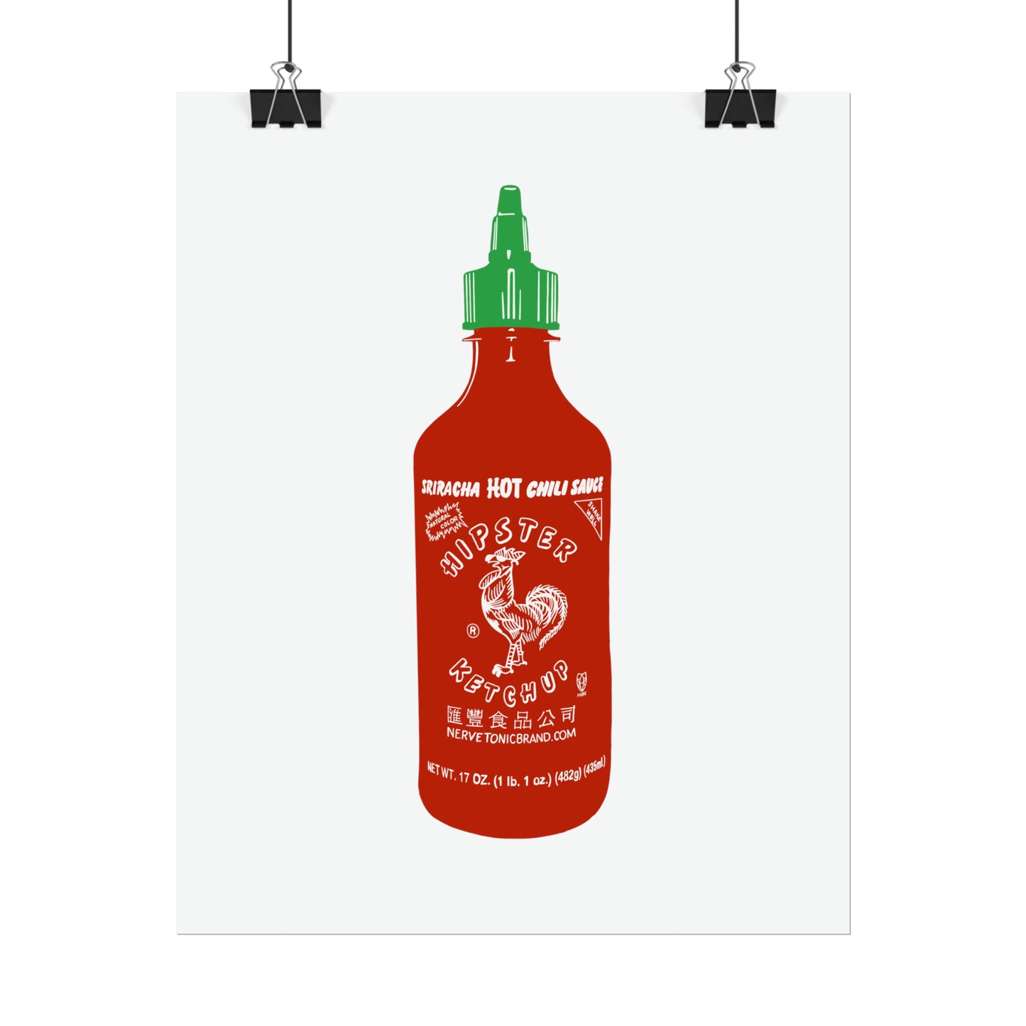 Sriracha 'Hipster Ketchup' Poster