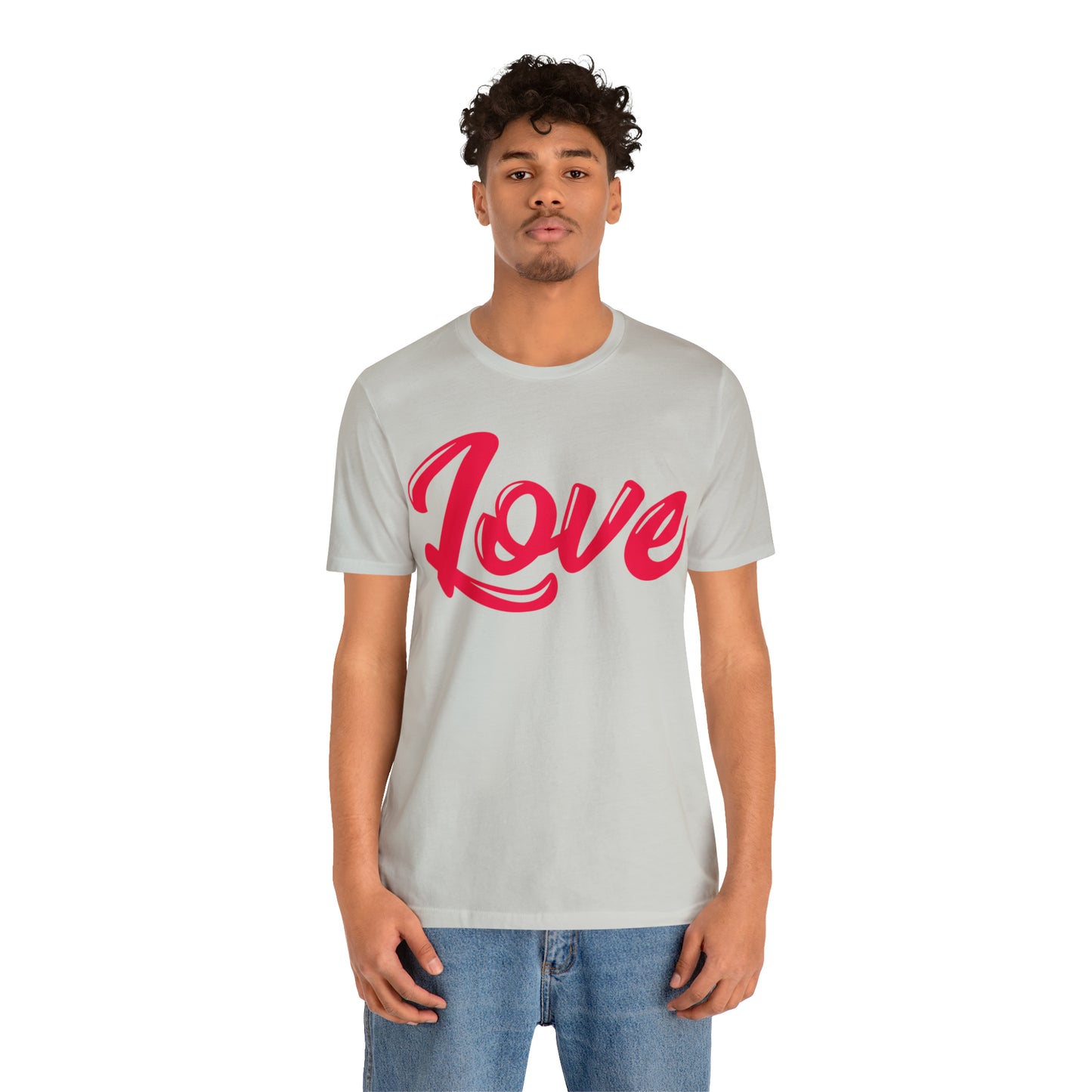 Love Script Unisex Jersey Short Sleeve Tee