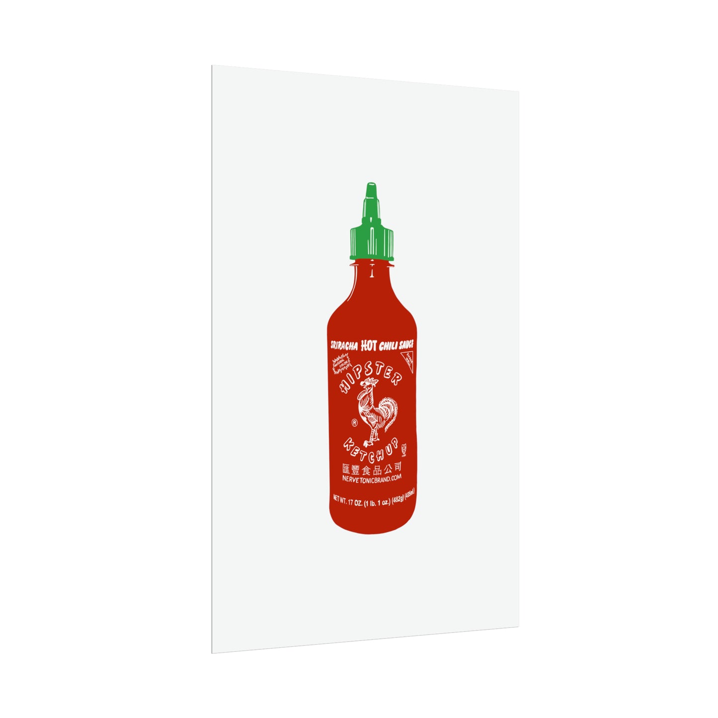 Sriracha 'Hipster Ketchup' Poster