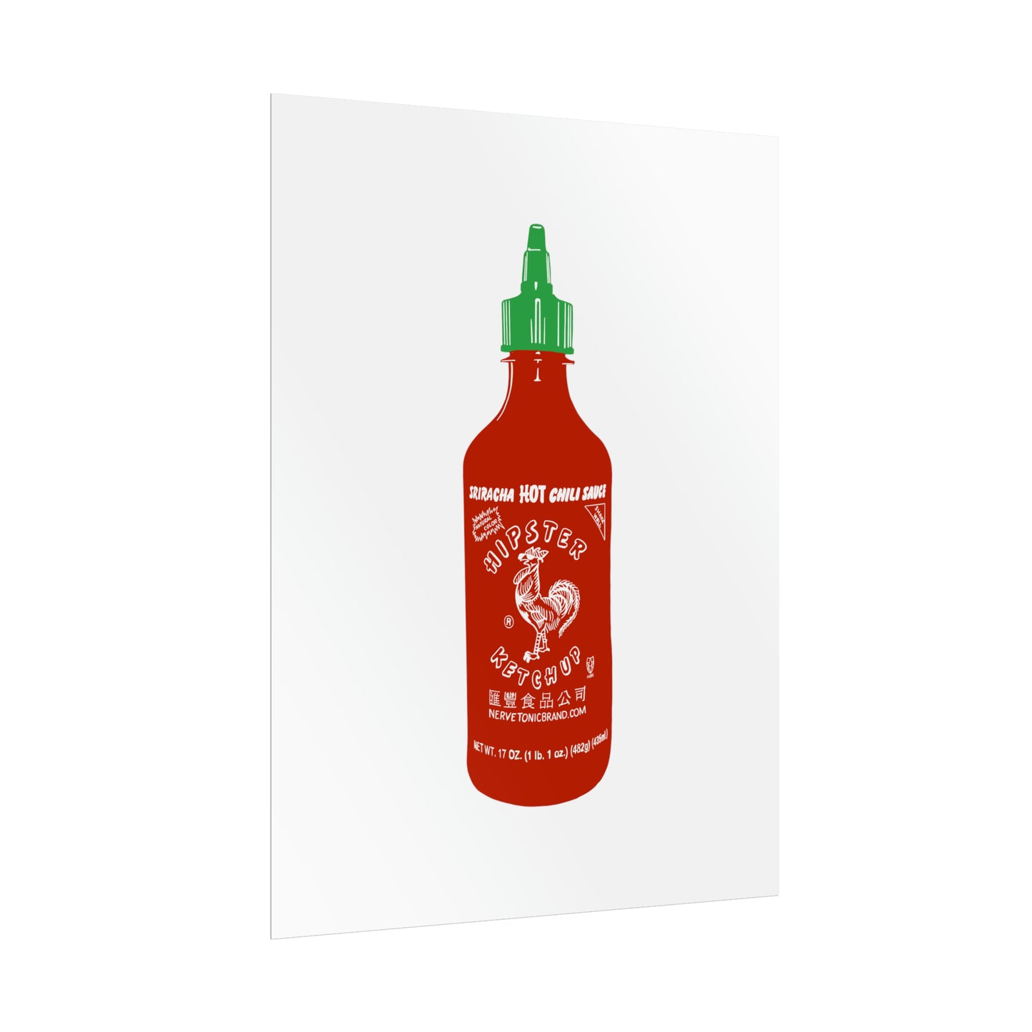 Sriracha 'Hipster Ketchup' Poster