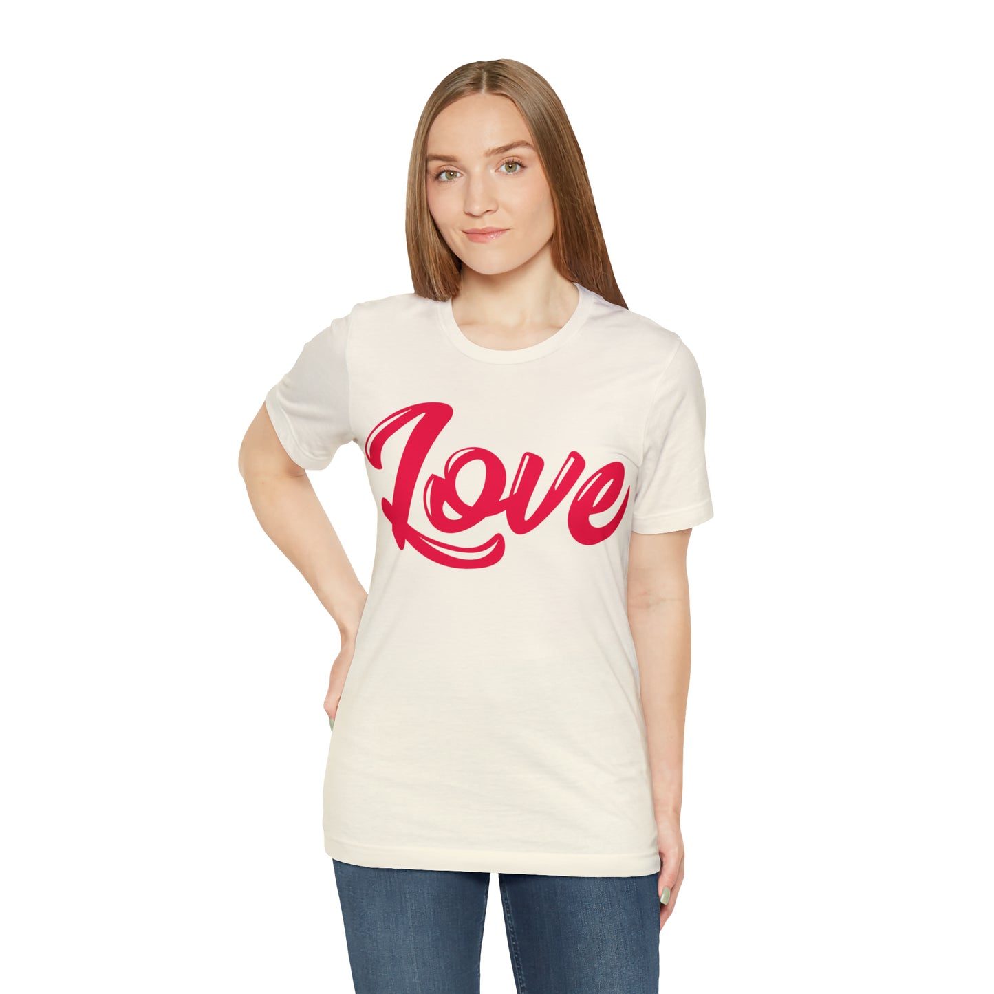 Love Script Unisex Jersey Short Sleeve Tee