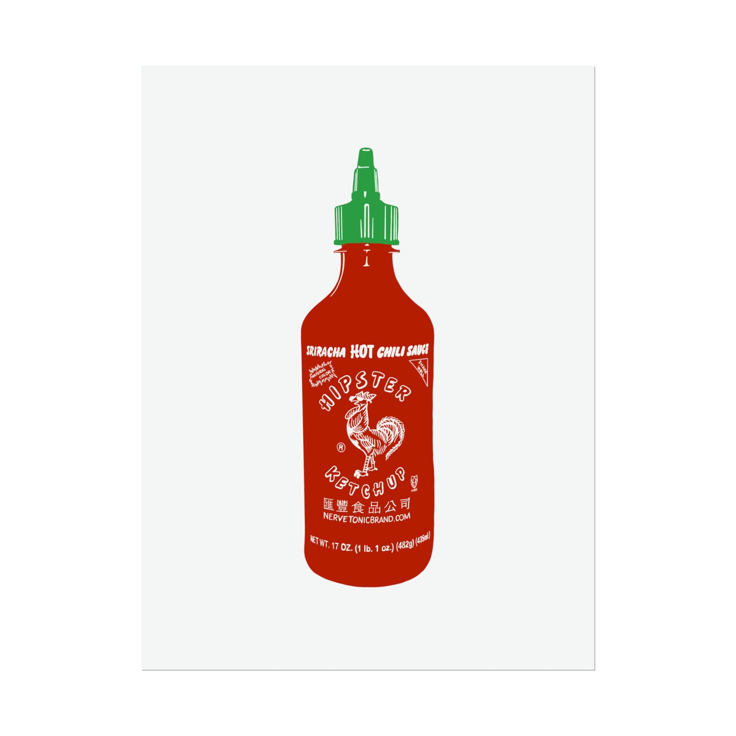 Sriracha 'Hipster Ketchup' Poster