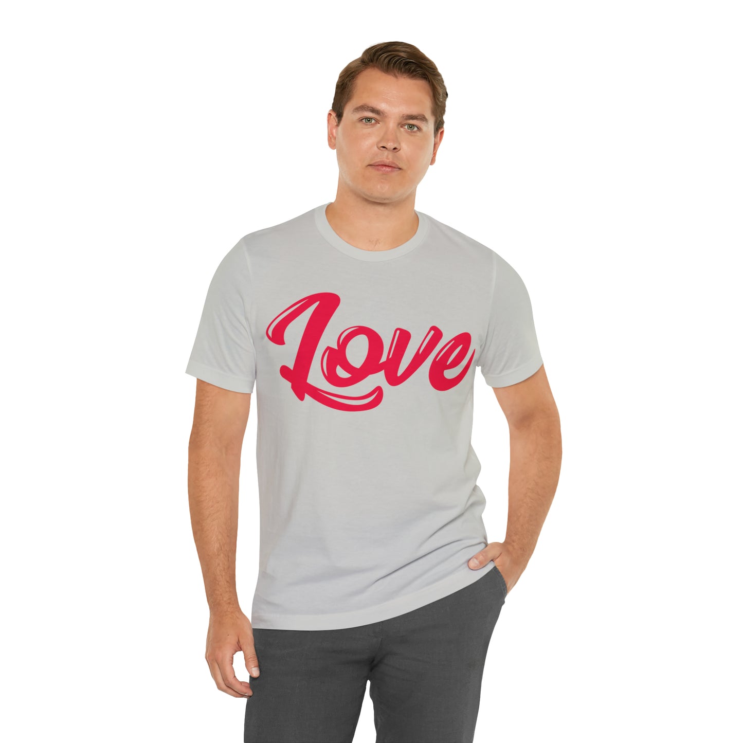 Love Script Unisex Jersey Short Sleeve Tee