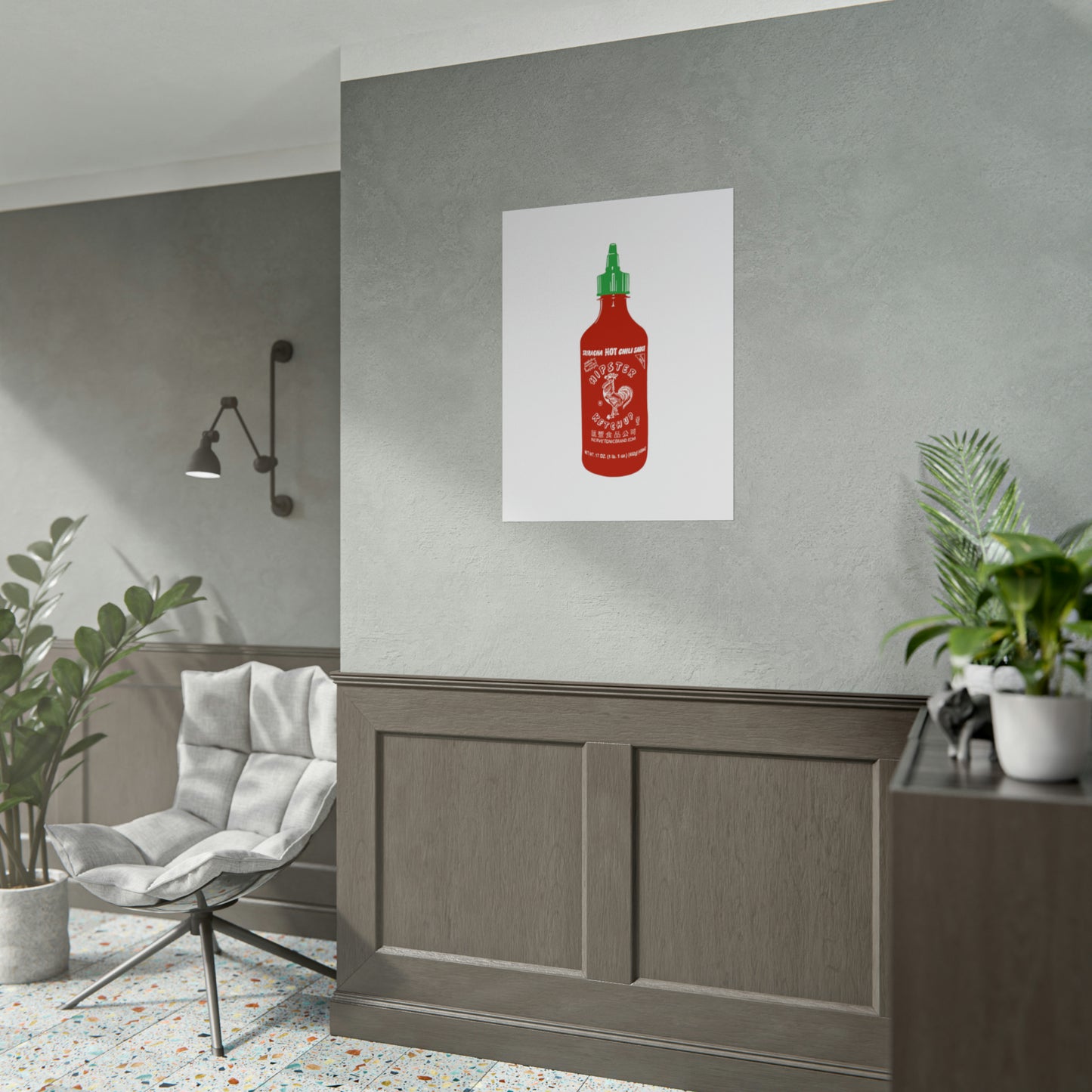 Sriracha 'Hipster Ketchup' Poster