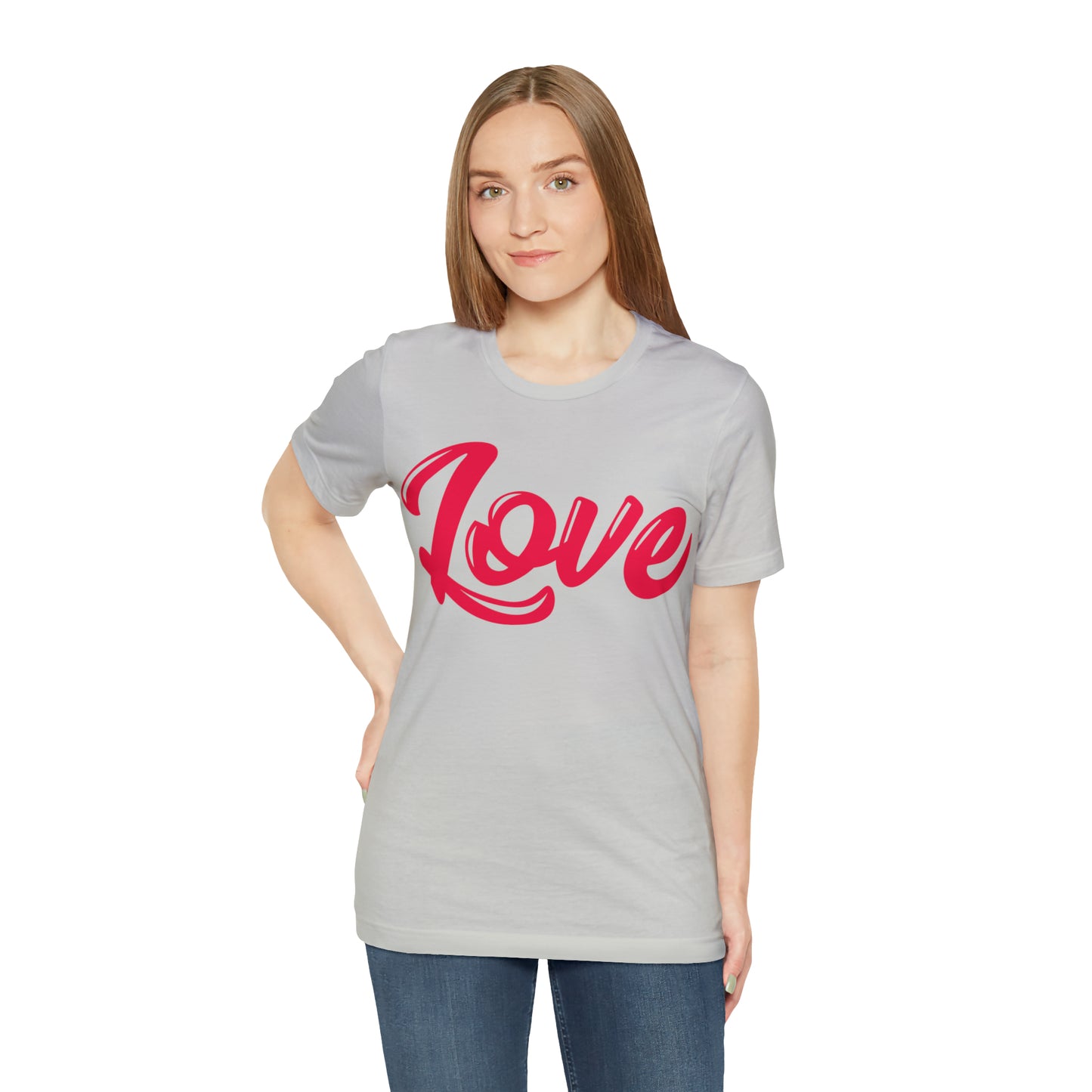 Love Script Unisex Jersey Short Sleeve Tee