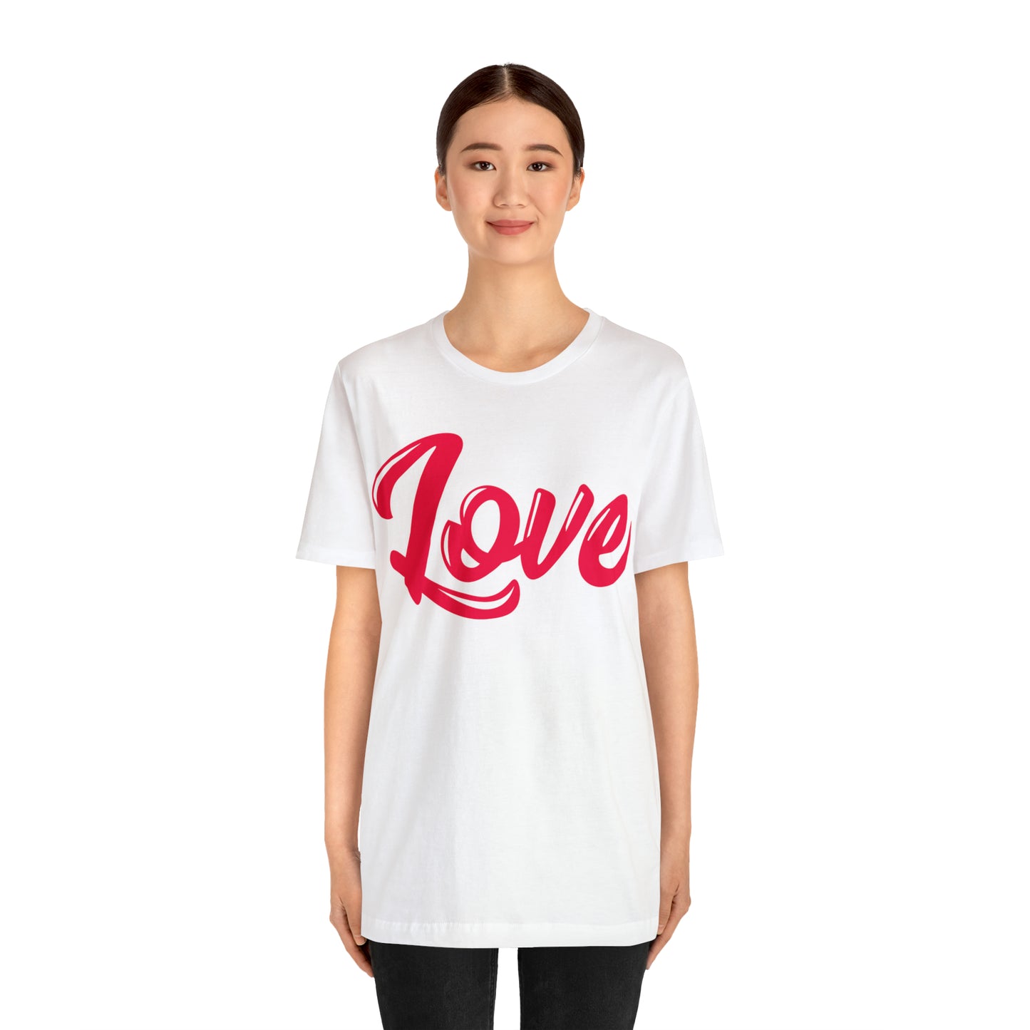 Love Script Unisex Jersey Short Sleeve Tee