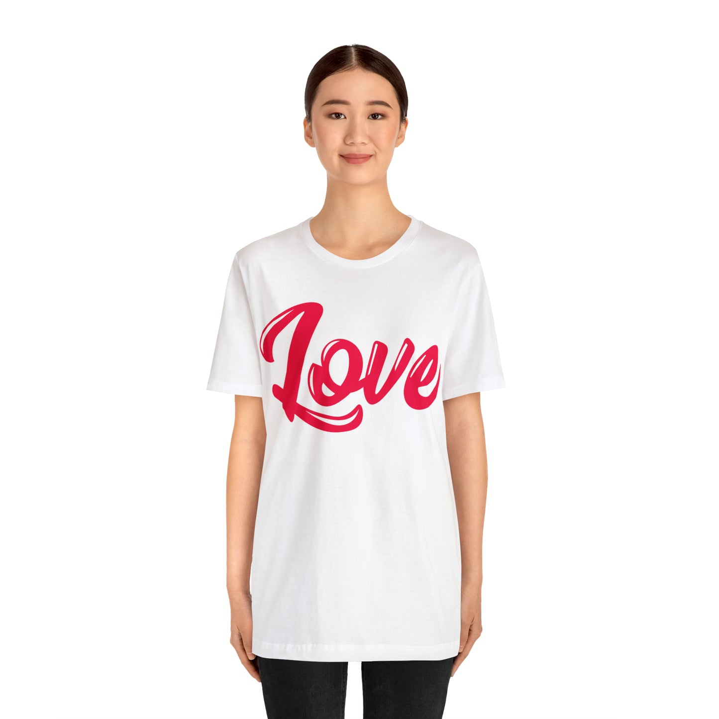 Love Script Unisex Jersey Short Sleeve Tee