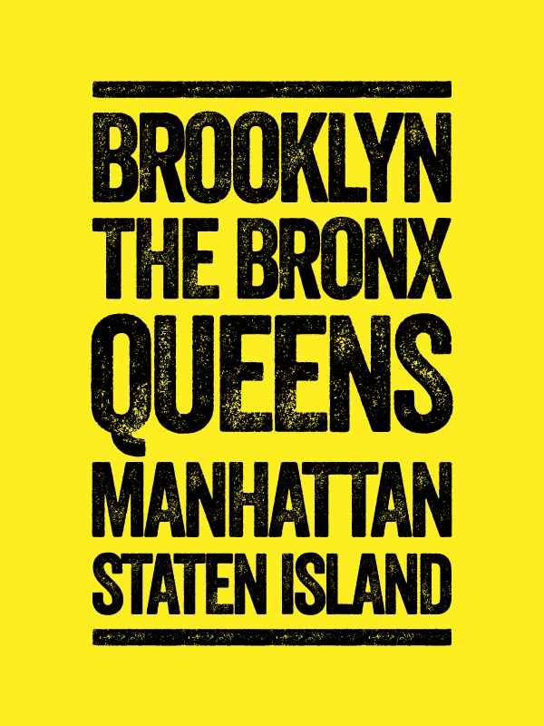 5 Boroughs 18"x24" Poster