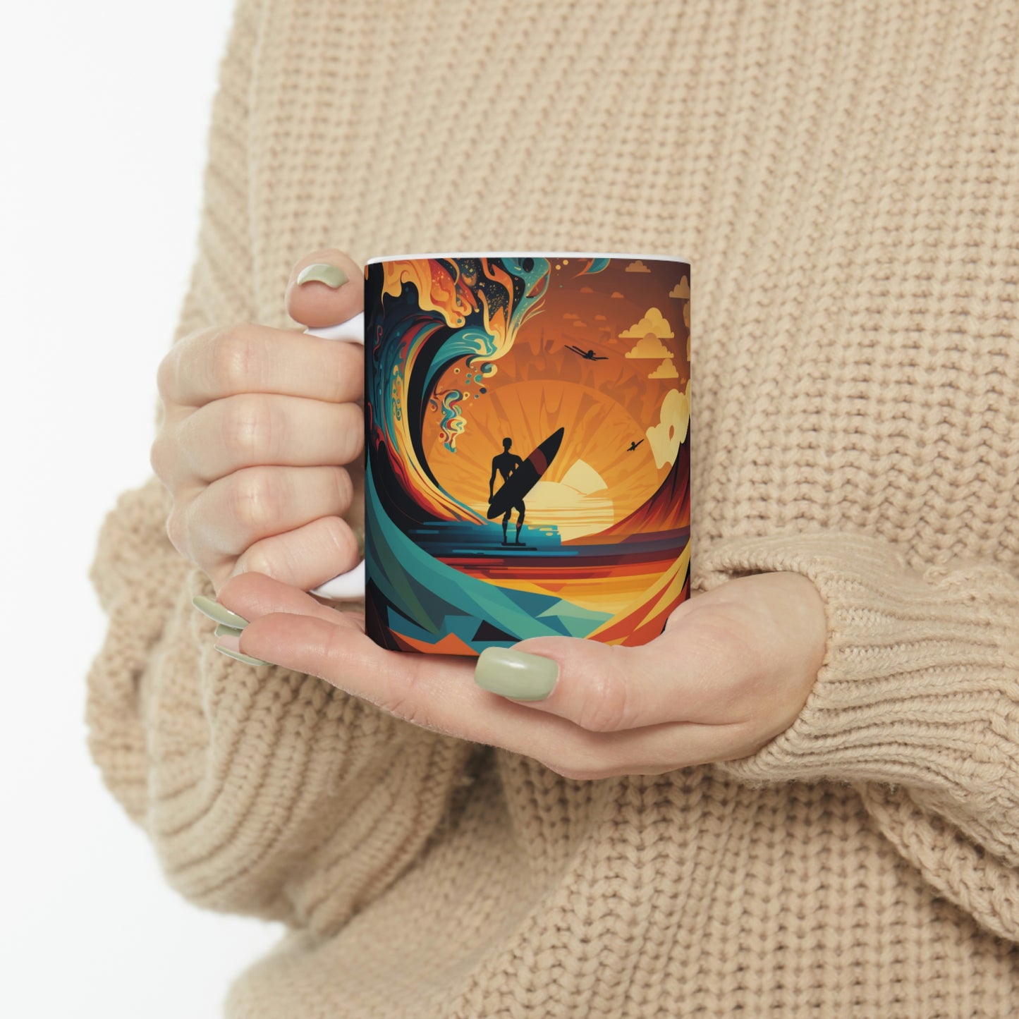Morning Surf Ceramic Mug 11oz