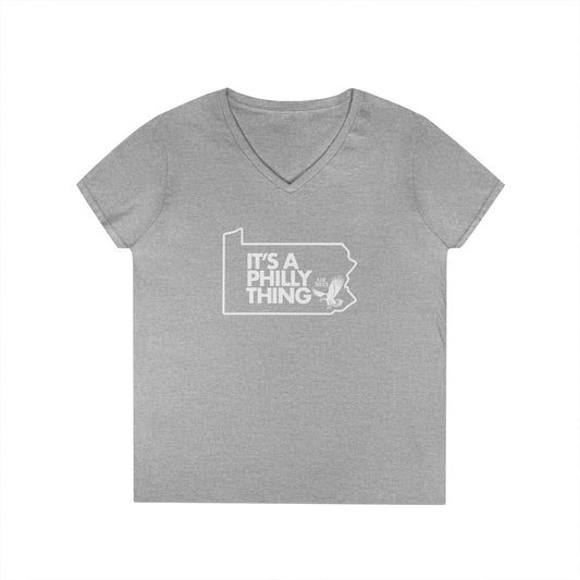 Philadelphia Ladies' V-Neck T-Shirt - 'It's a Philly Thing'