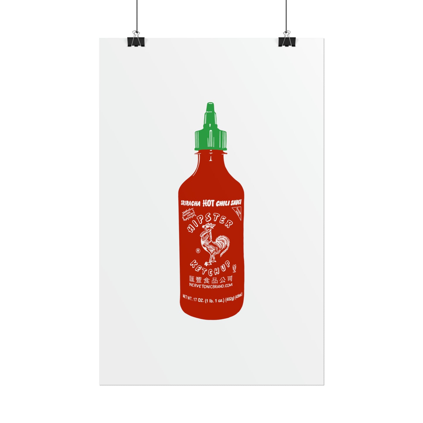 Sriracha 'Hipster Ketchup' Poster