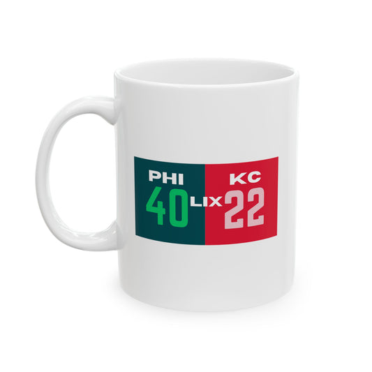 PHI - KC Final Score 40-22 Coffee Mug 11 oz 15oz