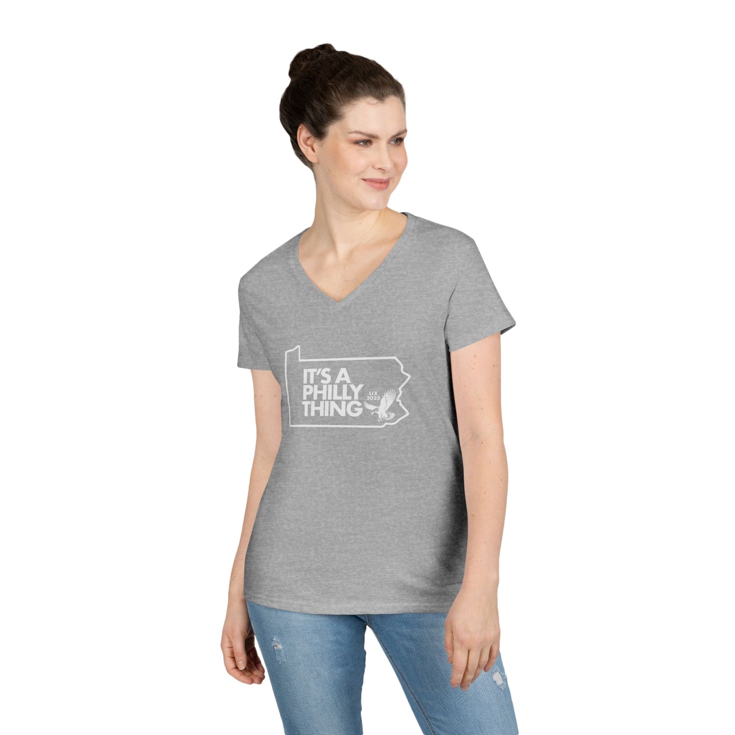 Philadelphia Ladies' V-Neck T-Shirt - 'It's a Philly Thing'