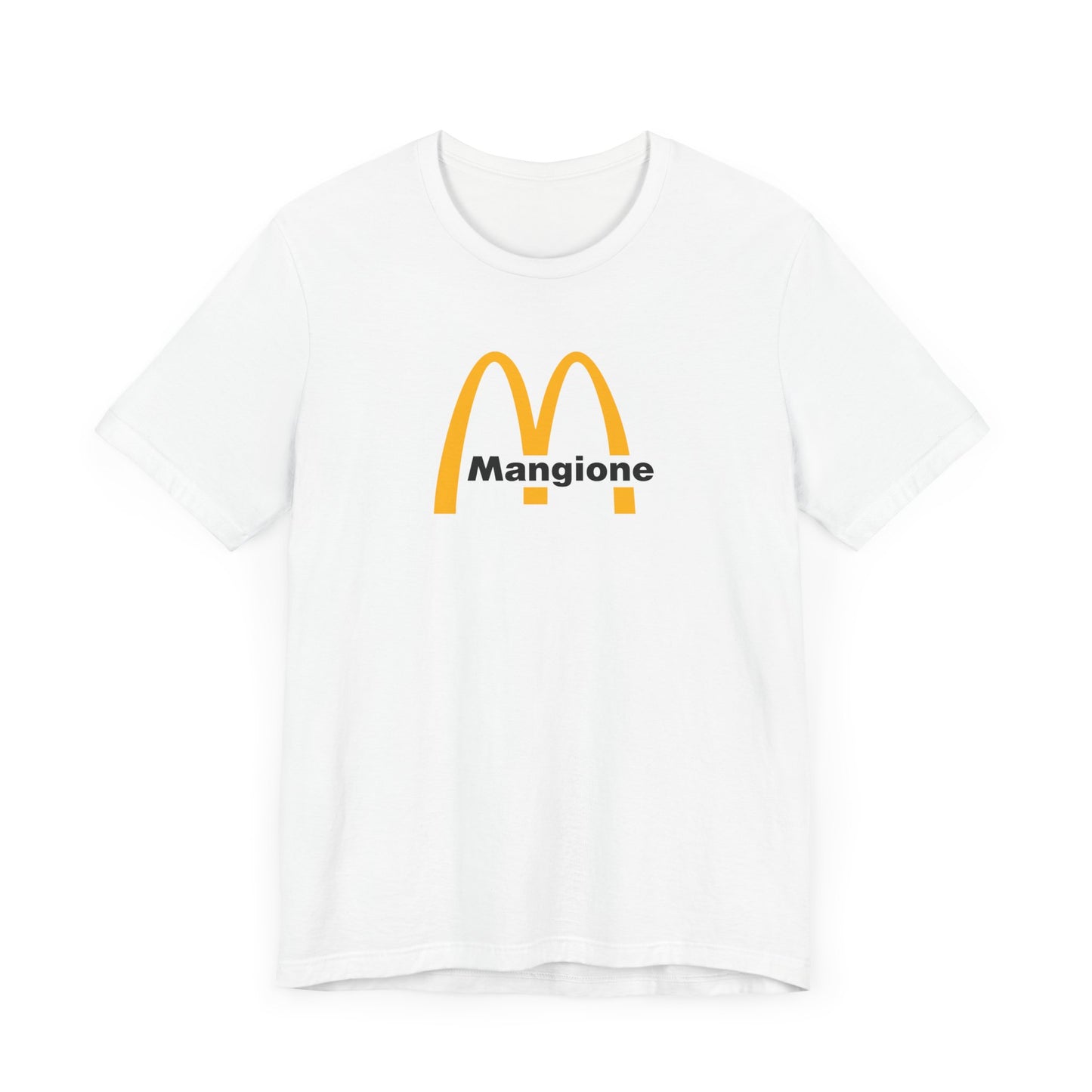 Retro Mangione Unisex Short Sleeve Tee - Casual Fast Food Style Shirt