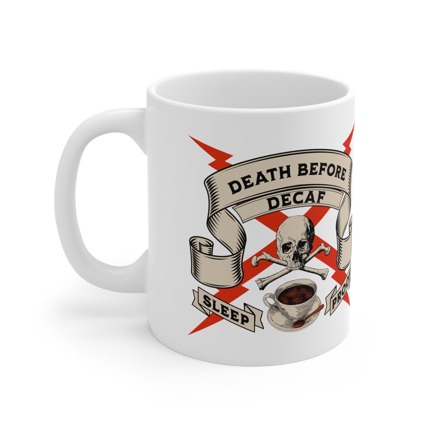 Death Before Decaf Ceramic Mug 11oz
